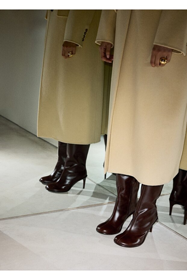 Yüksek topuklu deri bot - 2