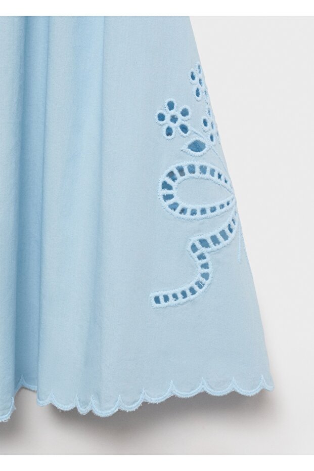 Nakışlı etek dalgalı etek ucu - 8