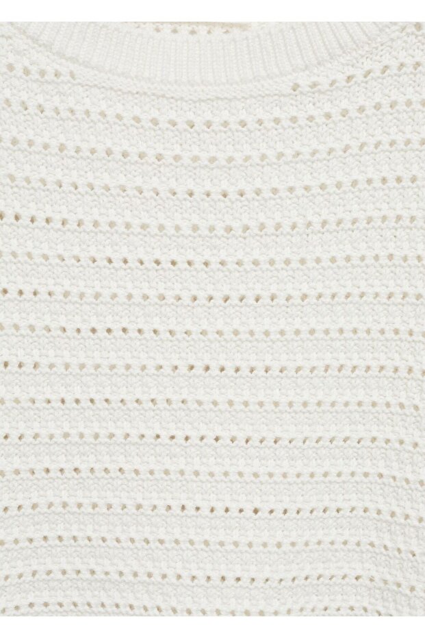 Ajur detaylı triko kazak - 7