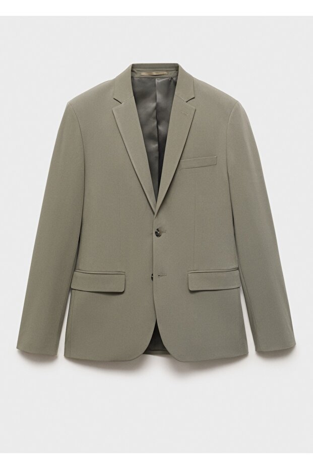 Streç kumaştan süper dar kesim blazer ceket - 3