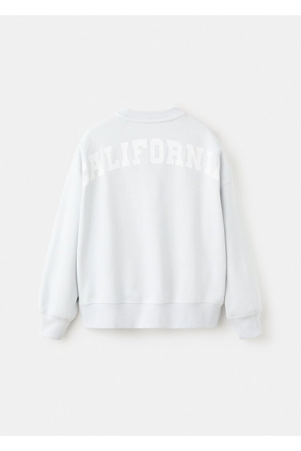 Desenli pamuklu sweatshirt - 2