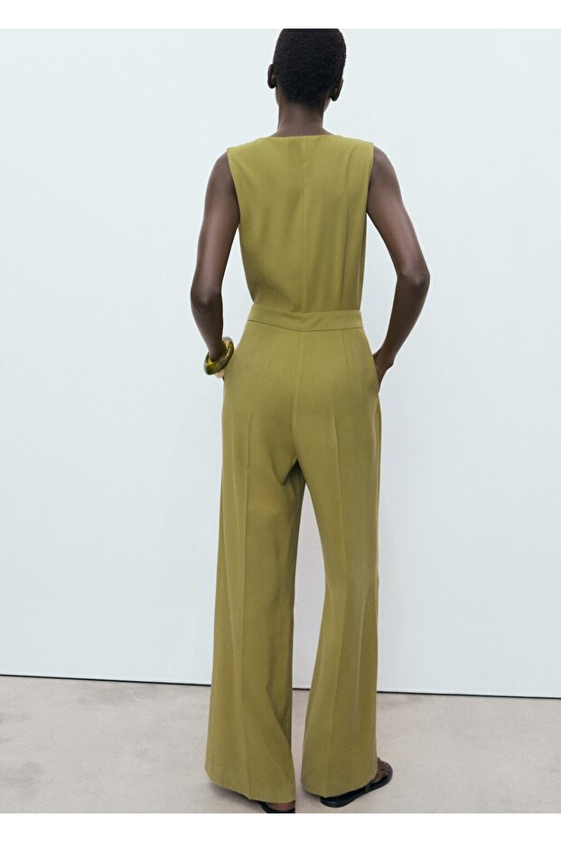 Göğsü cepli uzun tulum - 4