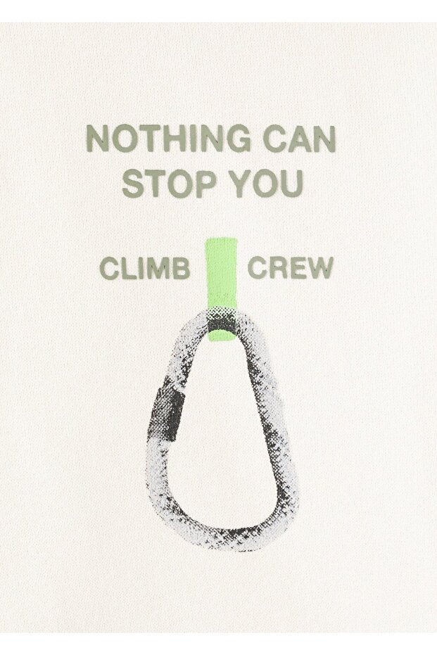 Desenli pamuklu sweatshirt - 5