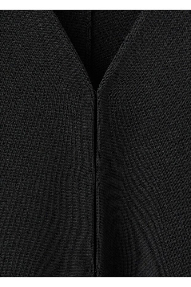 V yaka oversize hırka - 7