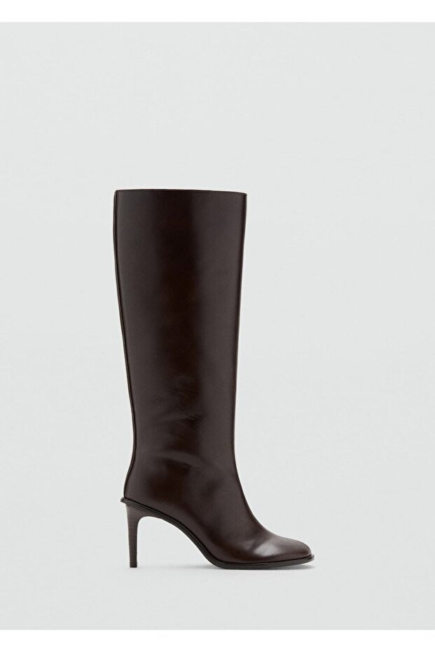 Yüksek topuklu deri bot - 3