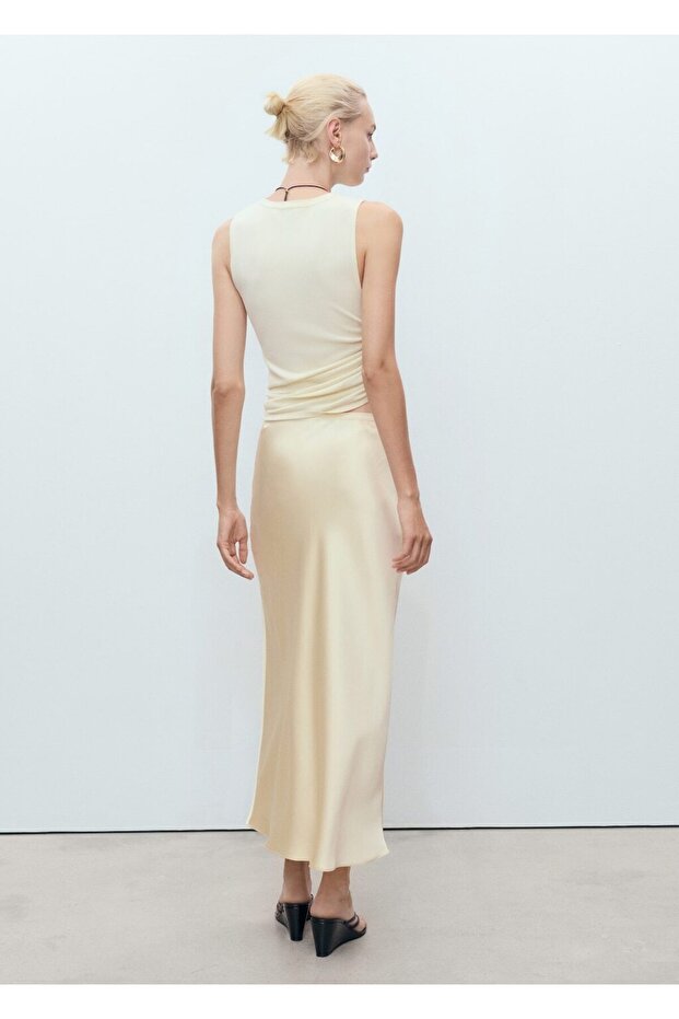 Saten midi etek - 4
