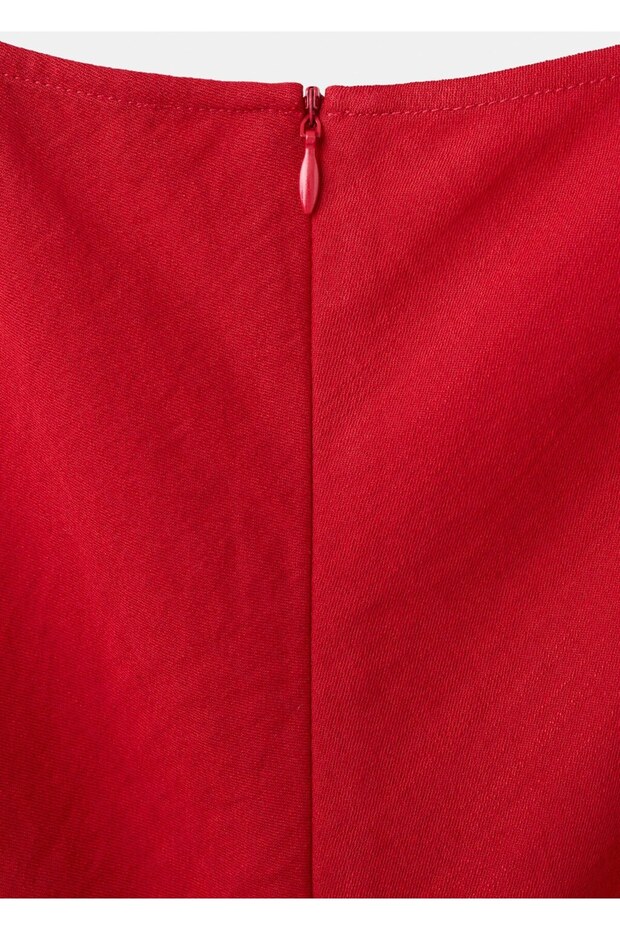 Evaze midi elbise - 5