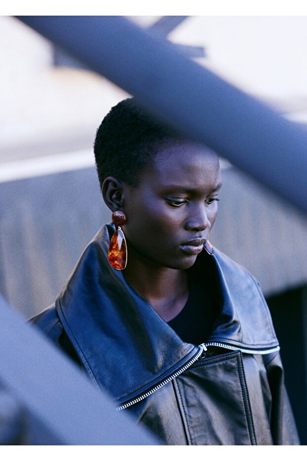 Reçine uçlu küpe - 2