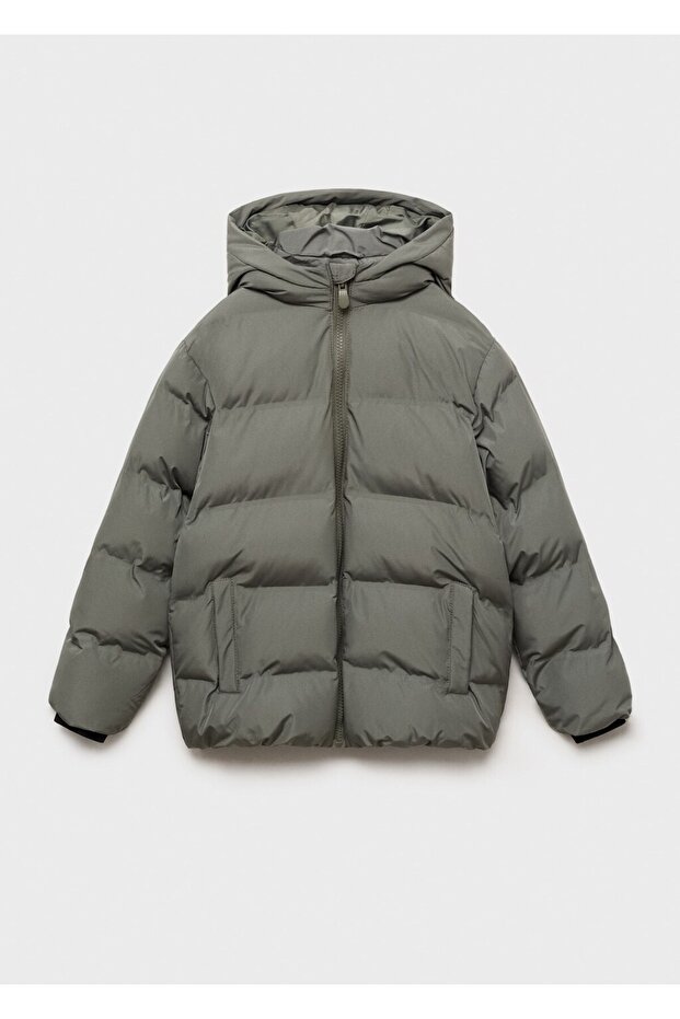 Kapüşonlu kapitone anorak - 3