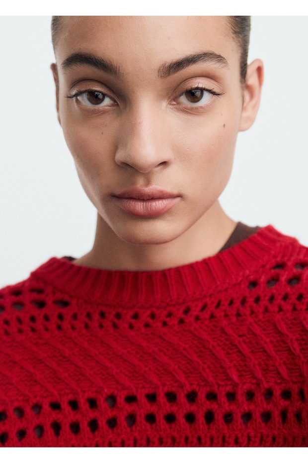 Ajur örgü kazak - 6