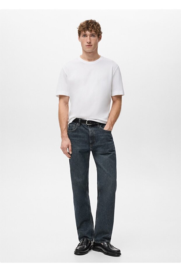 Regular kesim %100 pamuklu tişört - 2