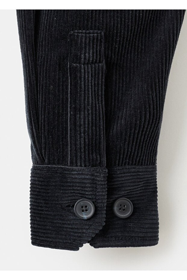 Cepli fitilli kadife gömlek ceket - 5