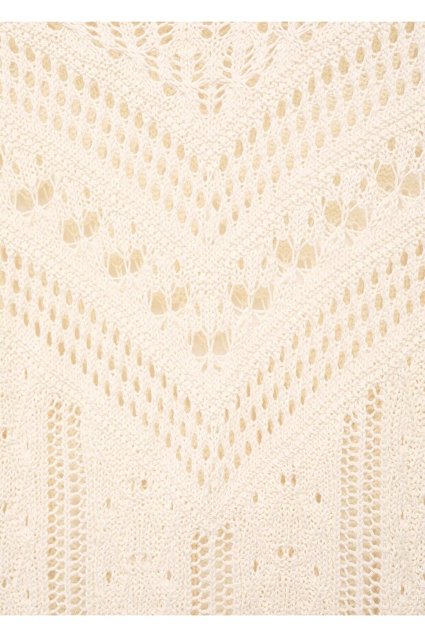 Ajur detaylı triko kazak - 5