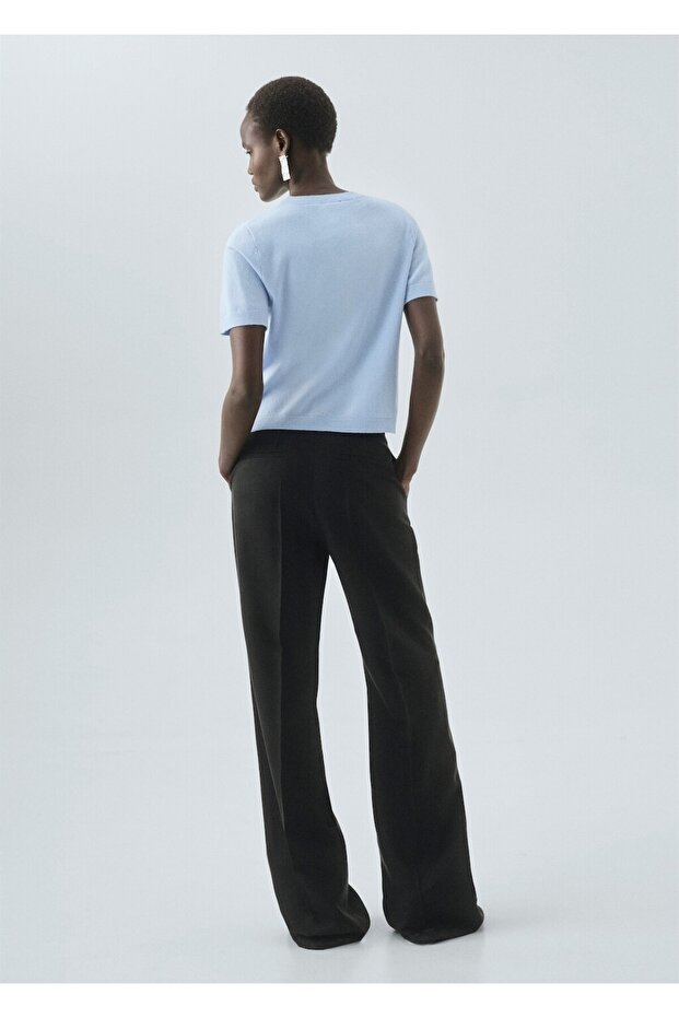 Kısa kollu yün kazak - 4