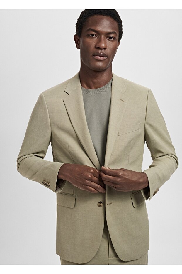 Slim fit Milan kumaş blazer ceket - 6