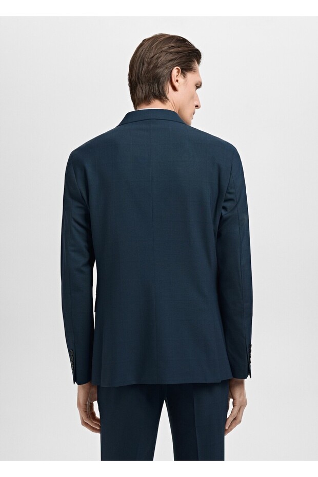 Streç kumaştan süper dar kesim blazer ceket - 4