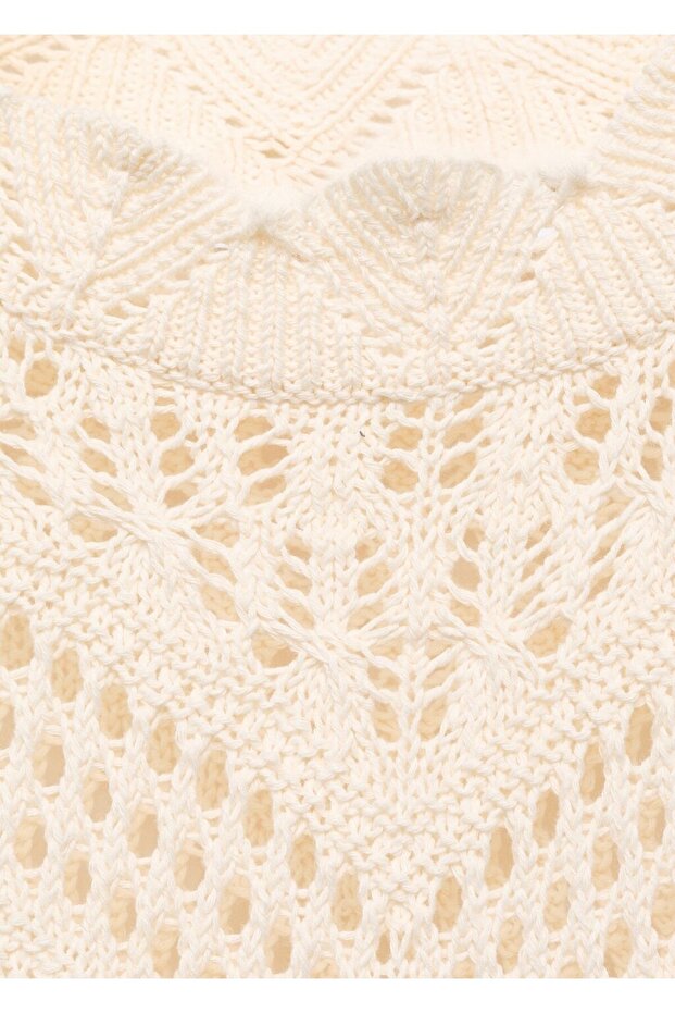 Ajur detaylı triko kazak - 7