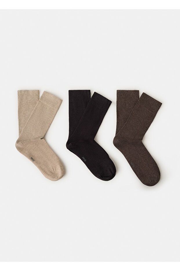 3'lü pamuklu çorap - 1