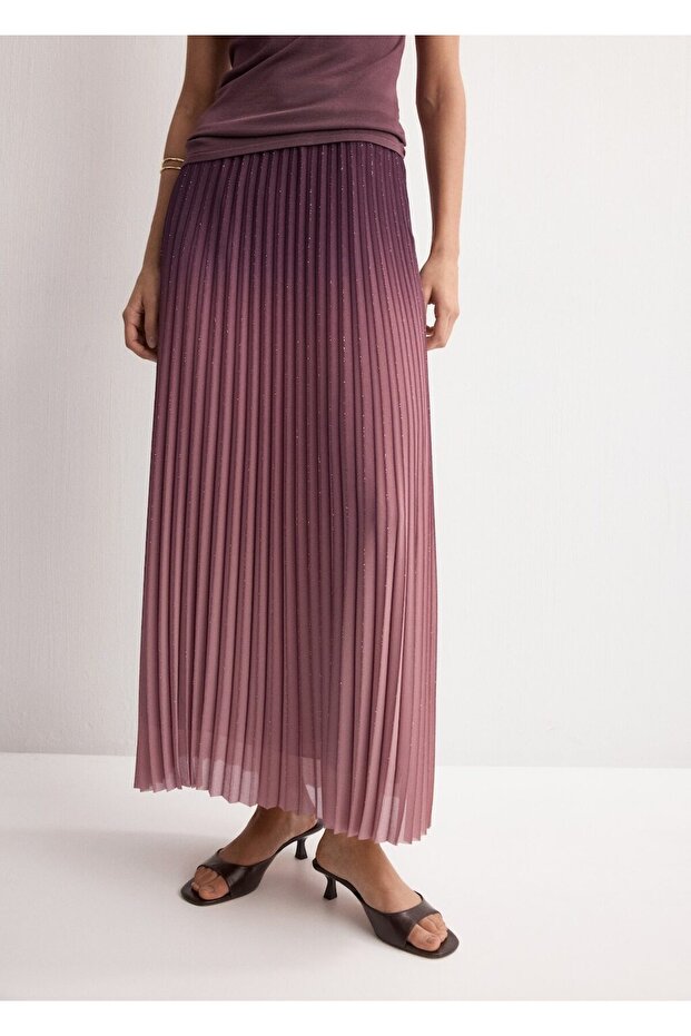 Pileli evaze etek - 1