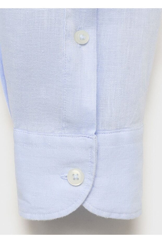 %100 keten gömlek - 5