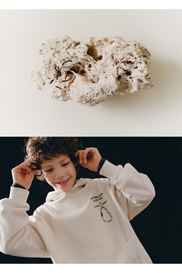 Desenli pamuklu sweatshirt - 3