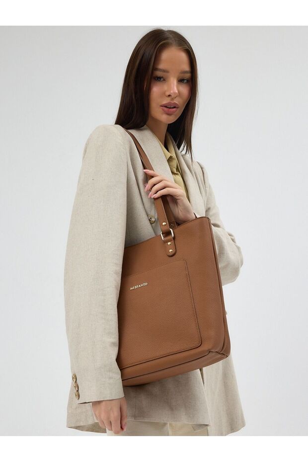 Tote Genuine Leather Women's Shopping Arm and Shoulder Bag