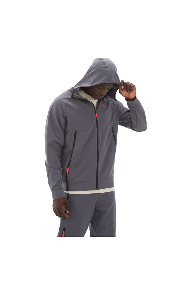 625486-69 Tech Track Jacket معطف رجالي رمادي - 1