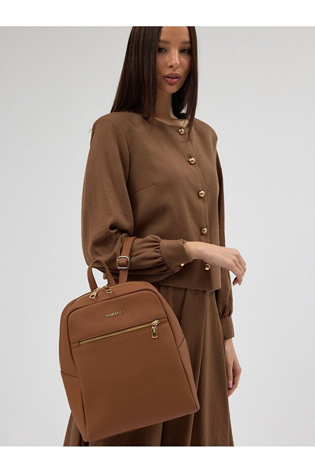 حقيبة ظهر من الجلد الطبيعي من نوفا - 3