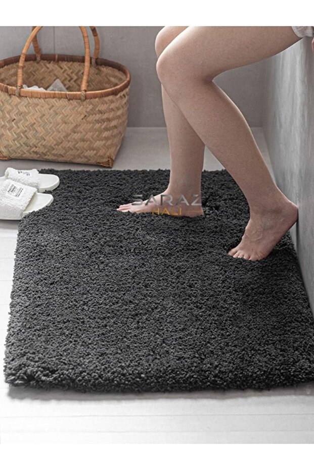 Water Absorbent Bathroom Foot Rug Towel Fluffy Non-Slip Washable Non-Pilling 40 x 60