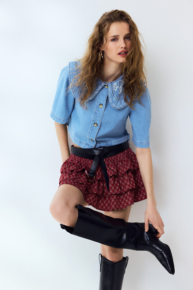 Katlı Şort Etek - 2