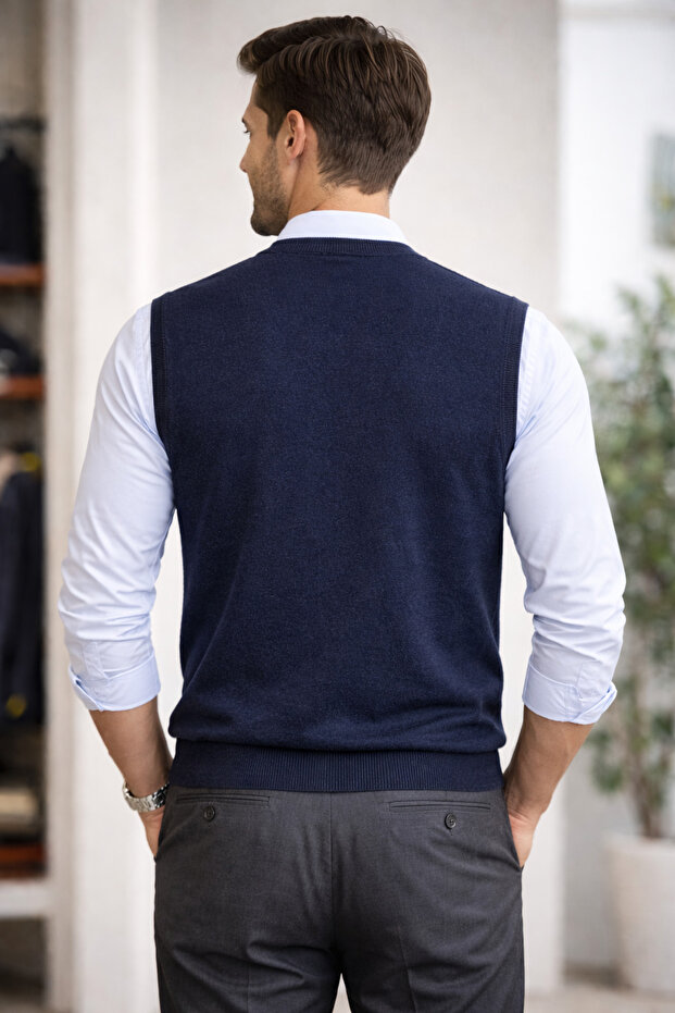 Klasik Triko Örme Exlusive Süveter - 3