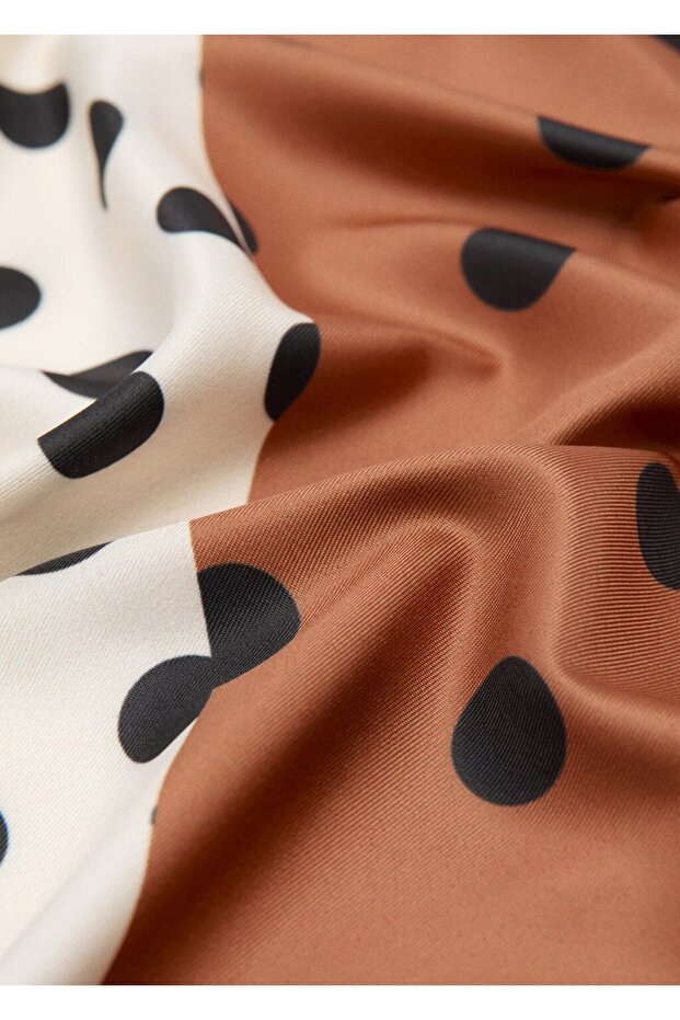 Saten puantiyeli fular - 1