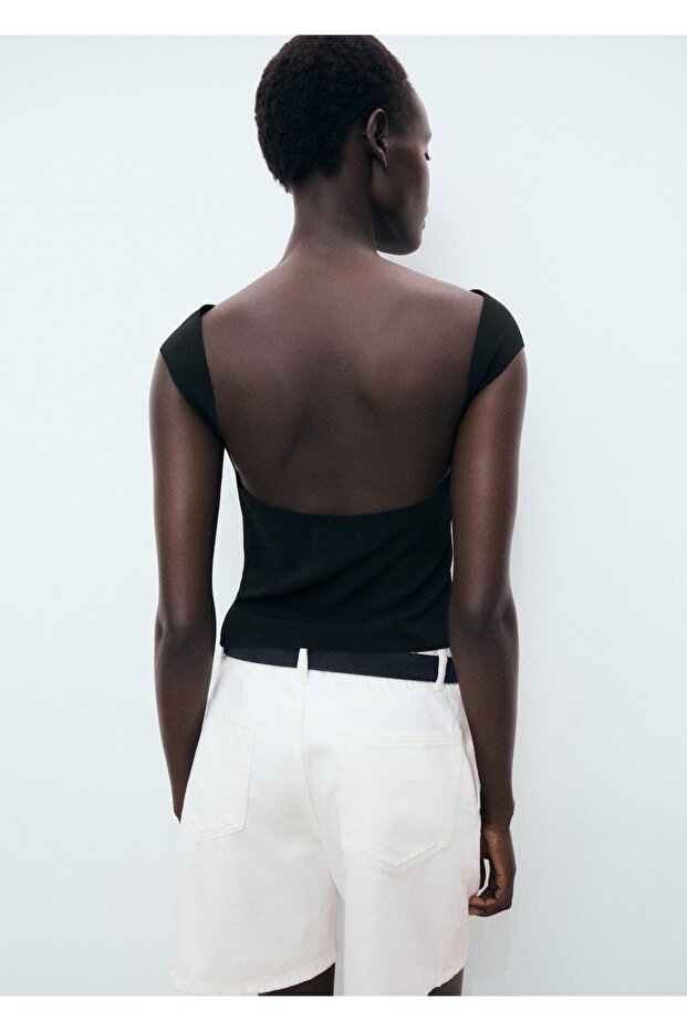 Sırtı açık bluz - 4