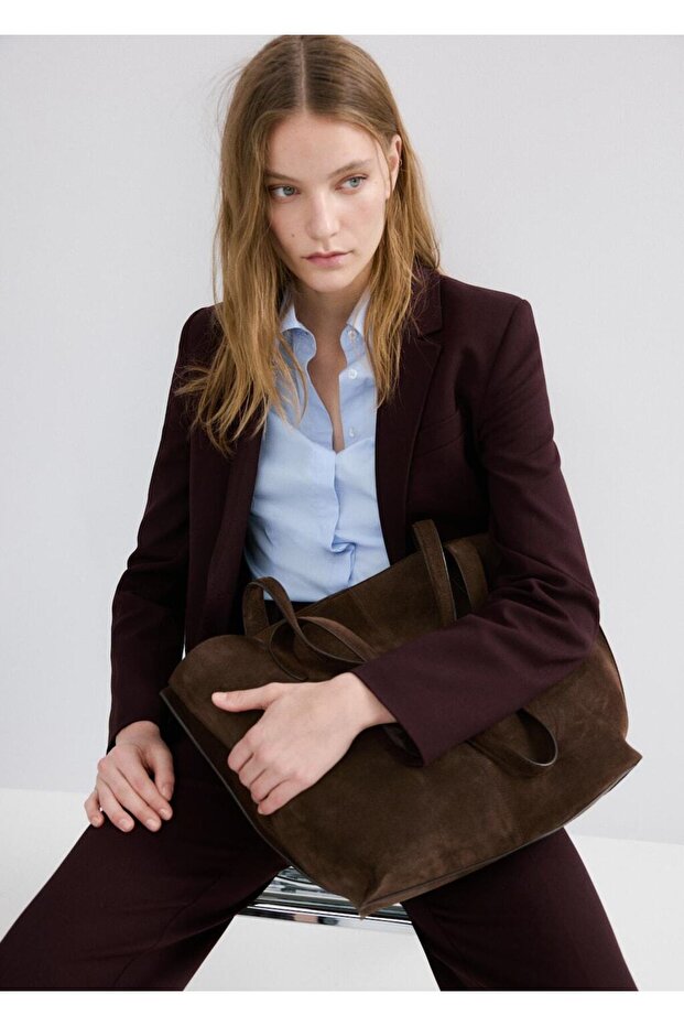 Düz kesim blazer ceket - 1