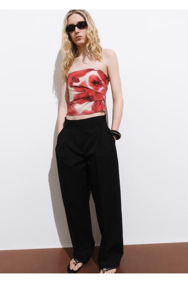 Bandeau-Bluse mit Blumenmuster - 6