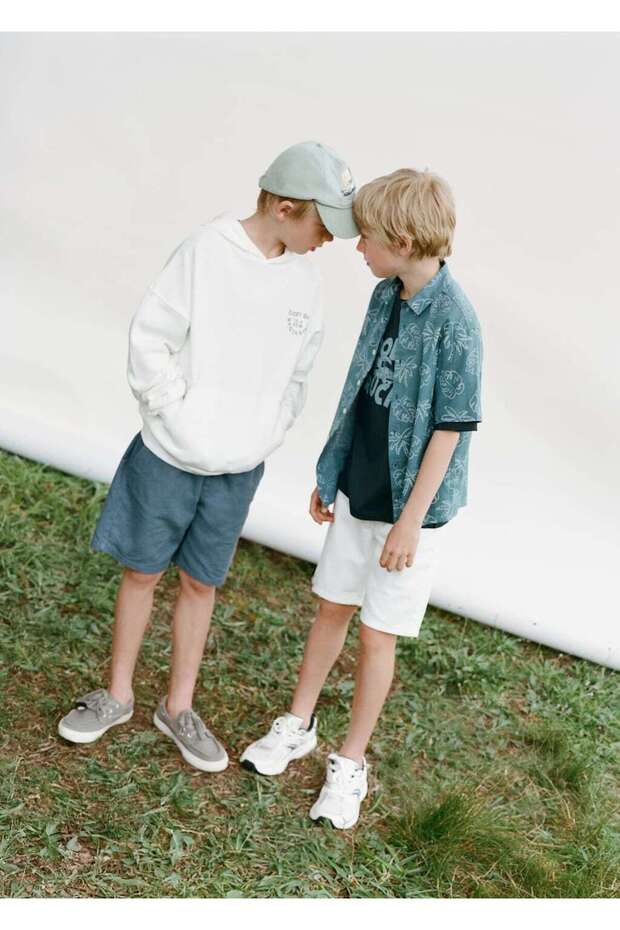 Denim bermuda şort - 4