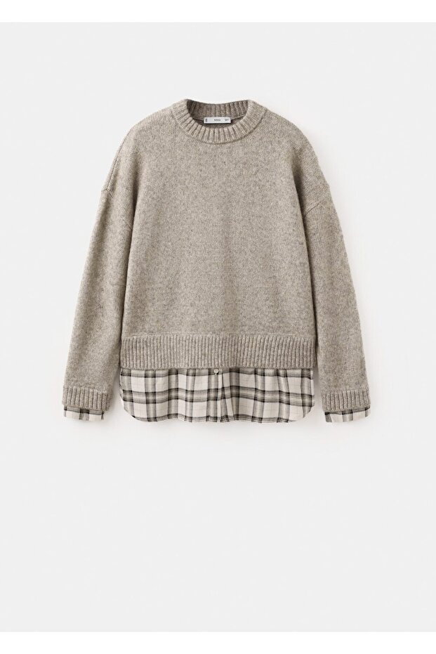 Kombine gömlek kazak - 3