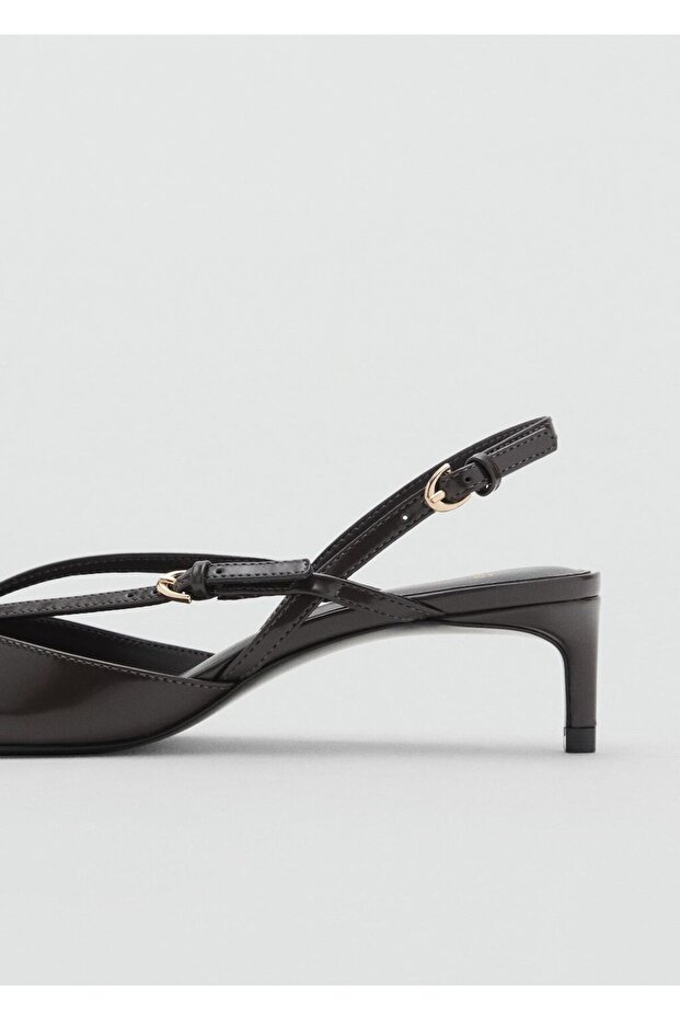 Bantlı kitten topuklu ayakkabı - 3