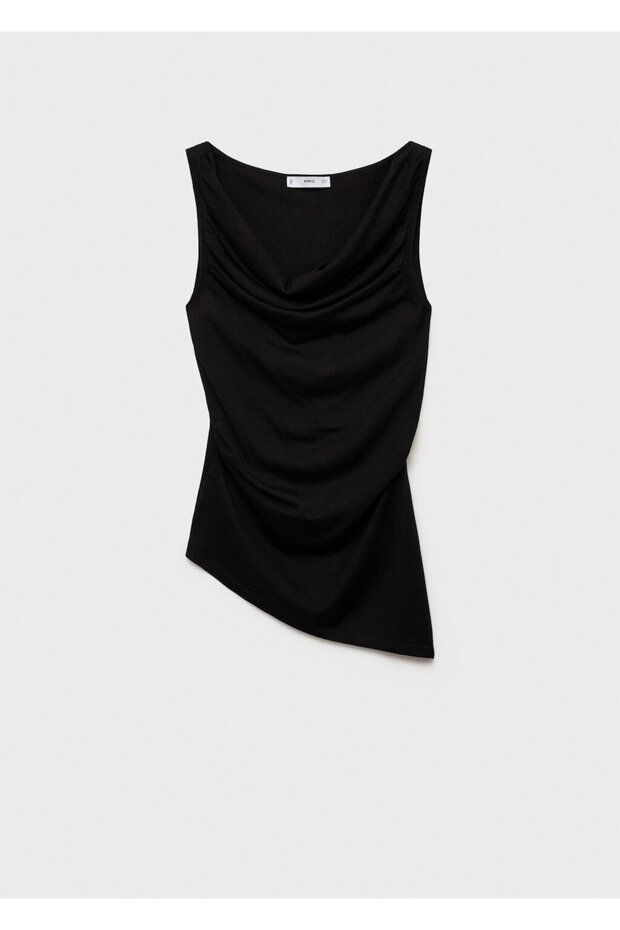 Drape detaylı triko üst - 3