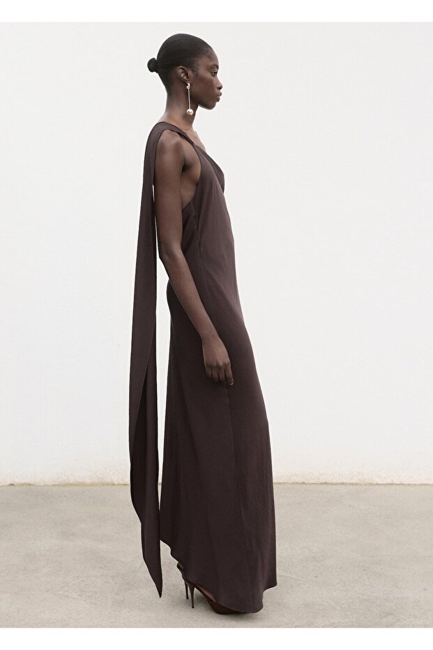 Rochie asimetrică din satin - 6