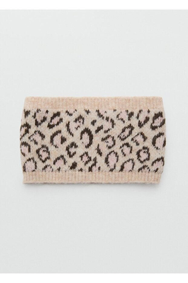 Leopar desenli atkı - 2