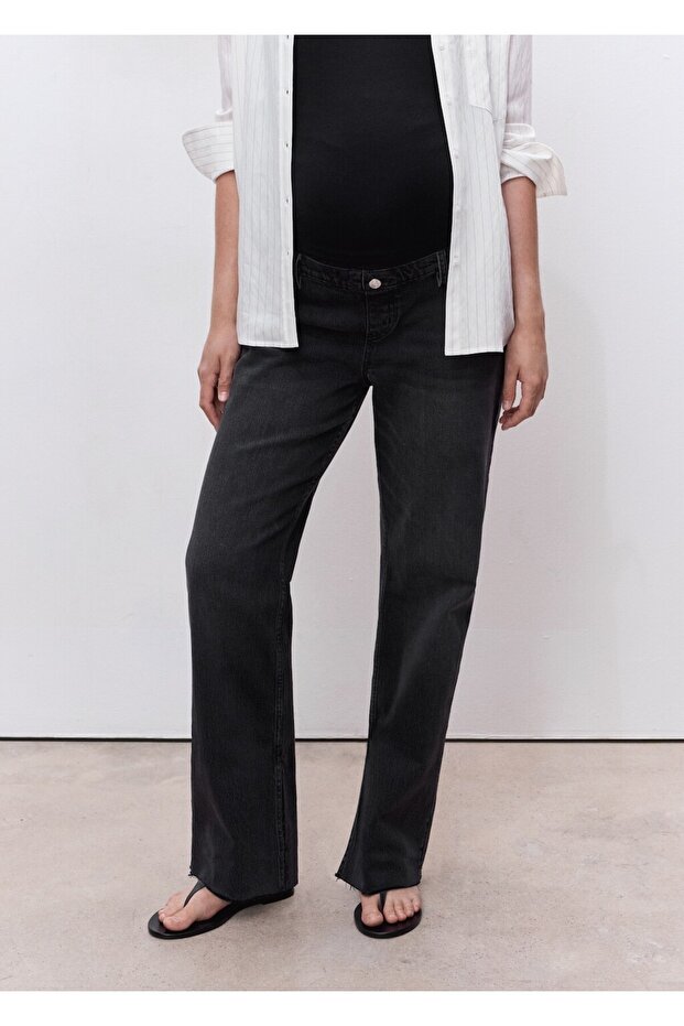 Straight cut maternity jeans