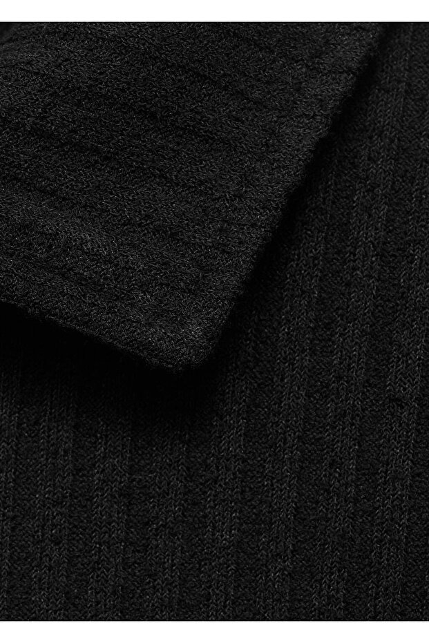 Strukturiertes Strickpolohemd - 5