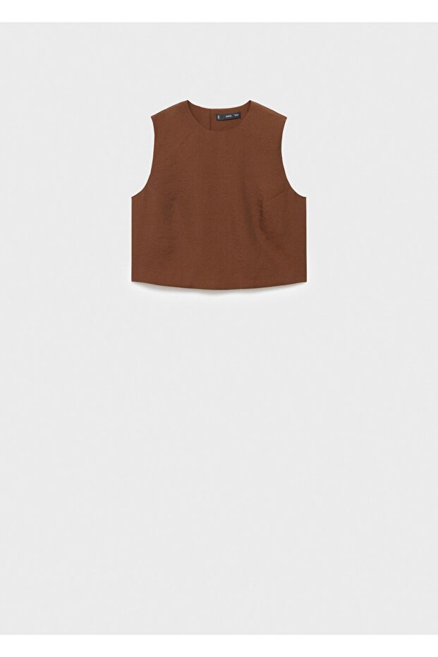 Düğmeli kısa bluz - 3