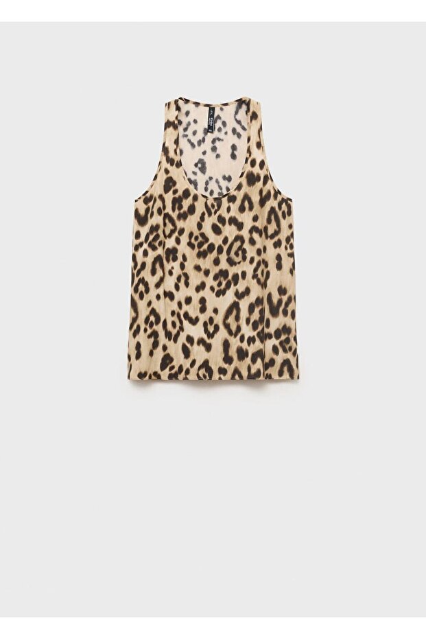 Fließende Bluse mit Tiermuster - 3