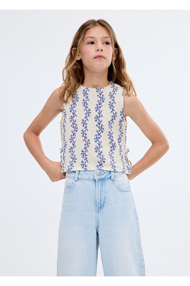 Bluse mit Schleifenmuster - 2