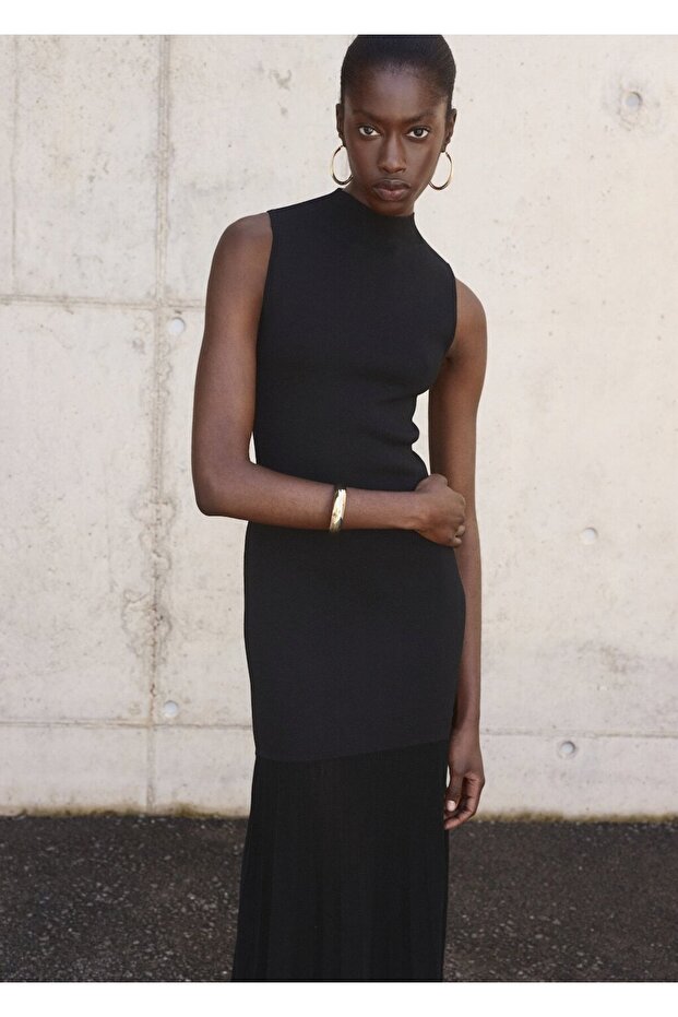 Perkins yaka elbise - 1