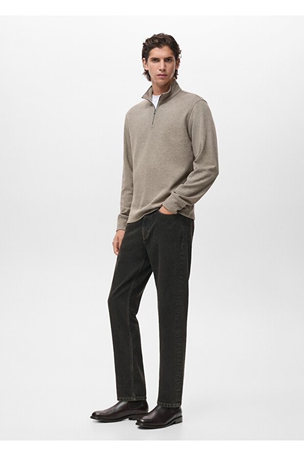 Regular fit fermuarlı sweatshirt - 7