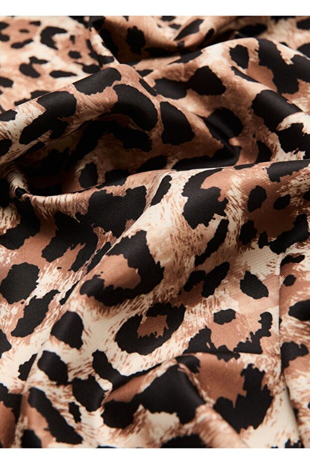 Leopar desenli fular - 1