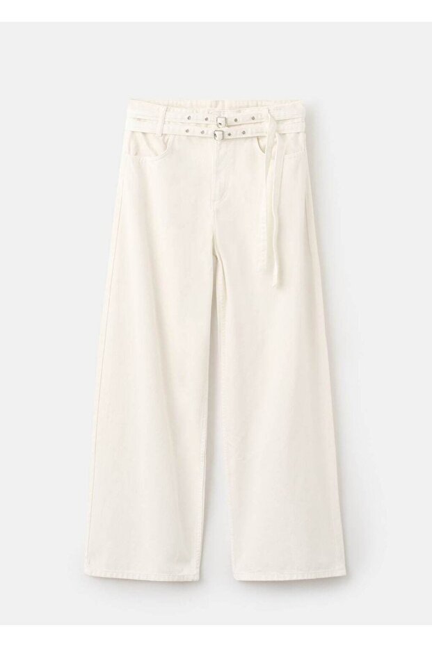 Çift kemerli barrel jean - 3